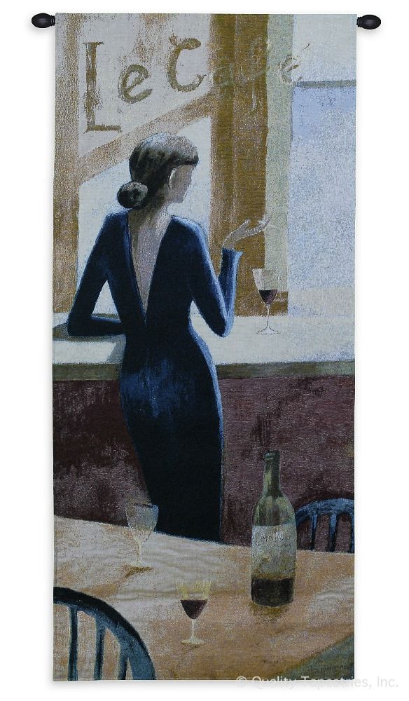 Le Cafe With Wine Wall Tapestry