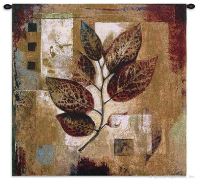 Modernist Autumn Leaves Wall Tapestry