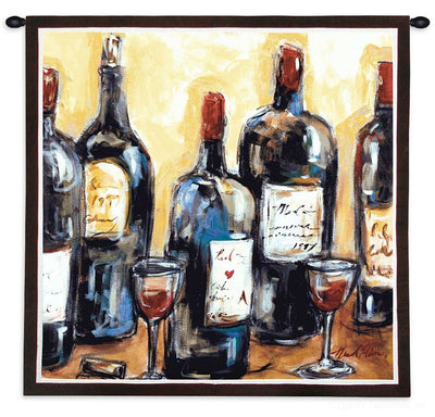 Red Wine Bar Abstract Wall Tapestry