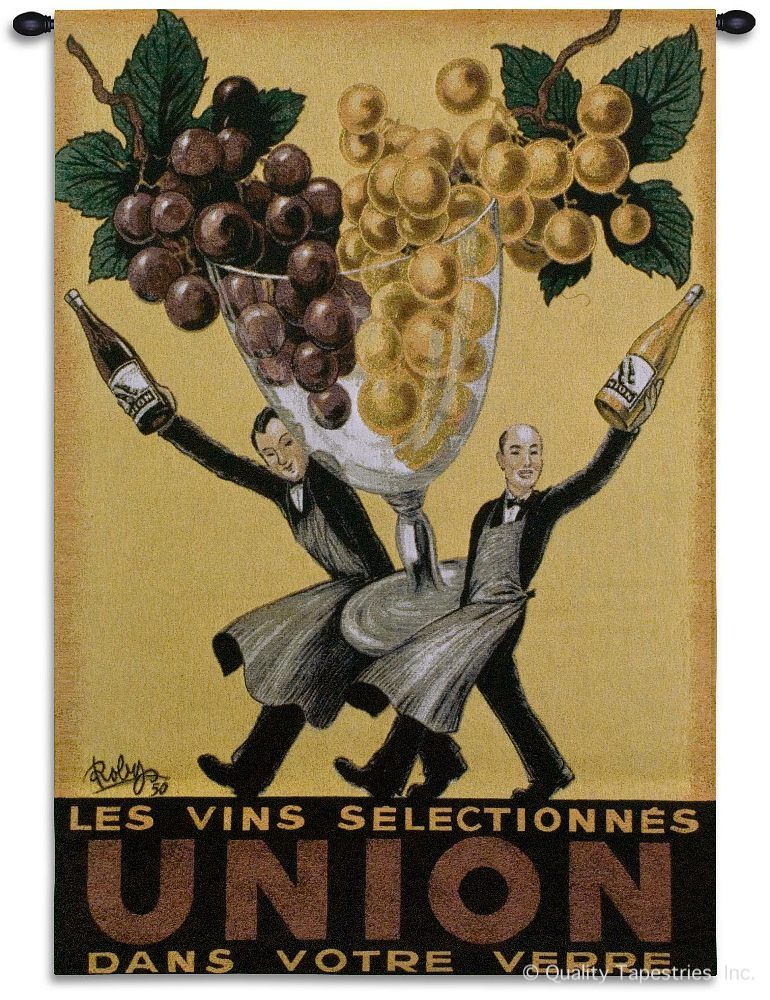 Union Wine Vintage Poster Wall Tapestry