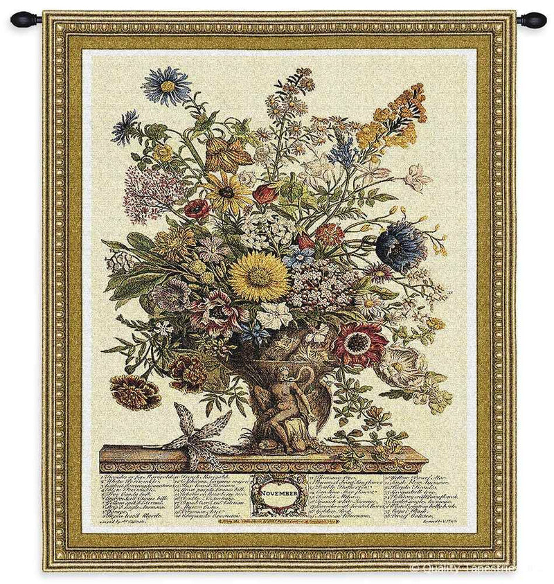 November Botanical Wall Tapestry