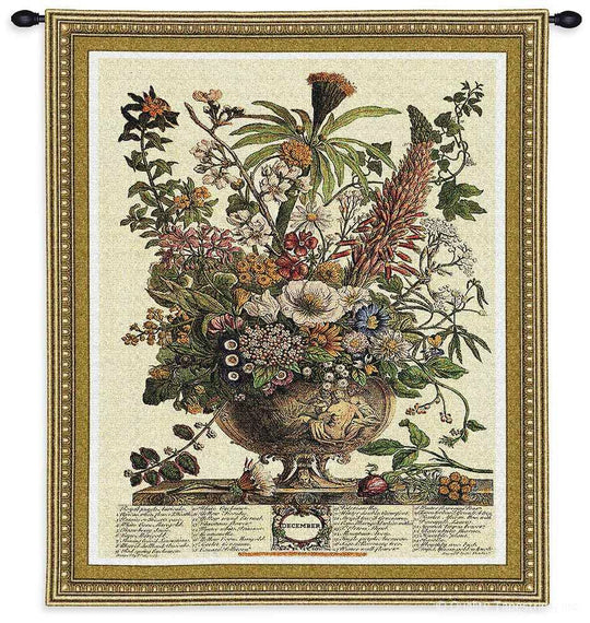 December Botanical Wall Tapestry