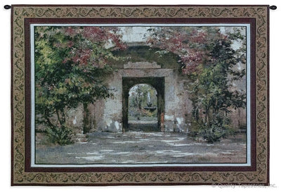 Flowered Doorway Wall Tapestry
