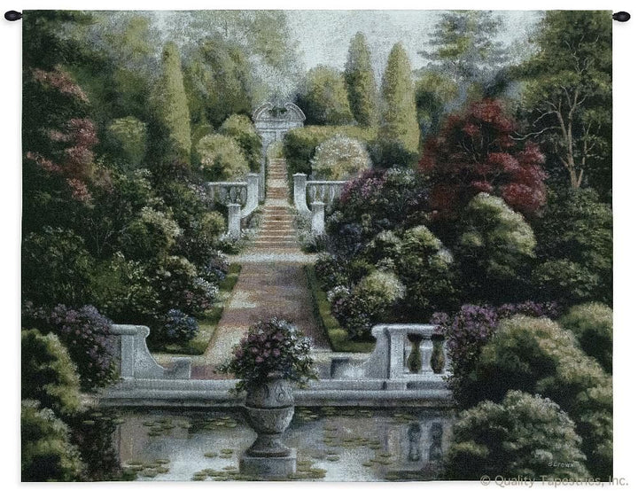 European Rose Garden Wall Tapestry