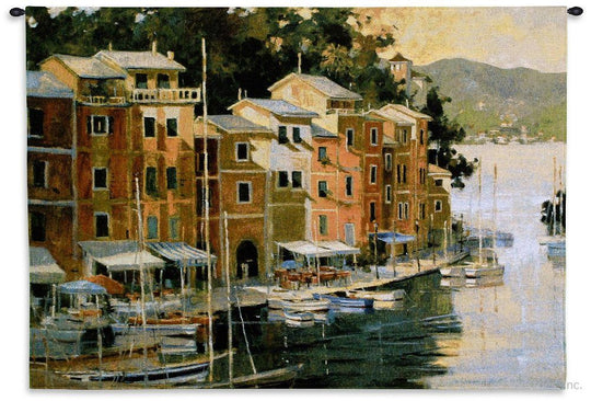 Portofino Harbor I Wall Tapestry