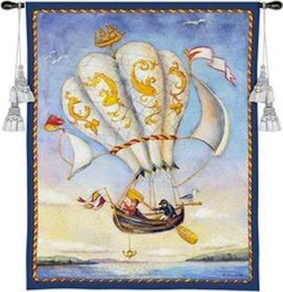 Hot Air Balloon Airship Wall Tapestry