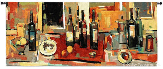 Vin Rouge Abstract Wine Wall Tapestry