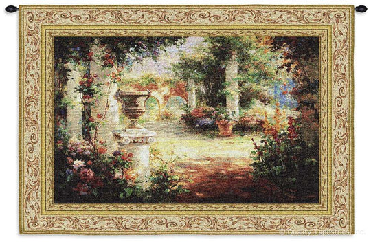 Sunlit Courtyard Wall Tapestry