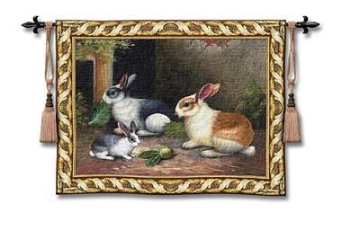 Lapin Rabbits Wall Tapestry
