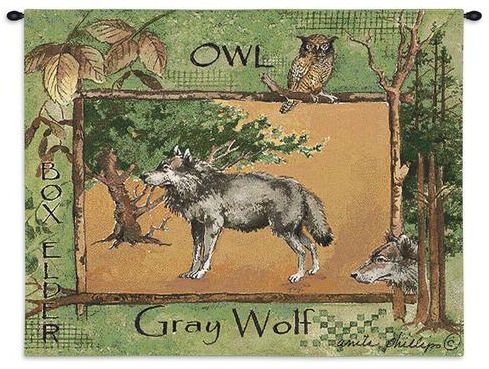 Gray Wolf Wall Tapestry