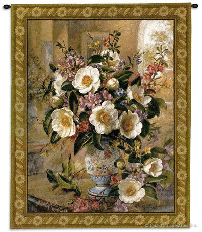 Whimsical Floral Bouquet Wall Tapestry