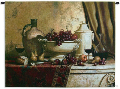 Italian Feast Still Life Wall Tapestry