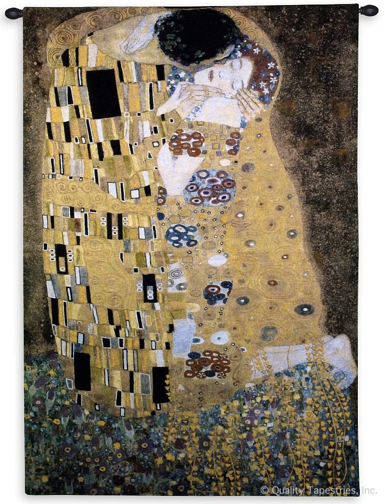 Gustav Klimt The Kiss Wall Tapestry