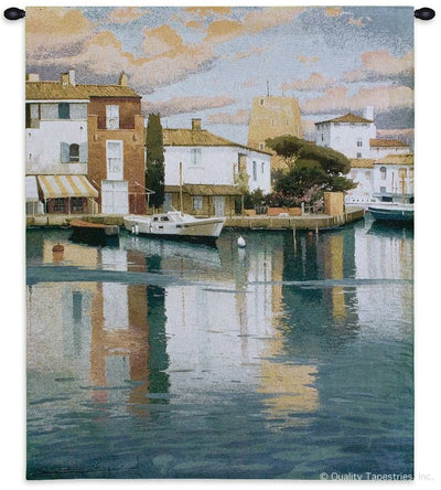 Harbor at Morning Light Wall Tapestry