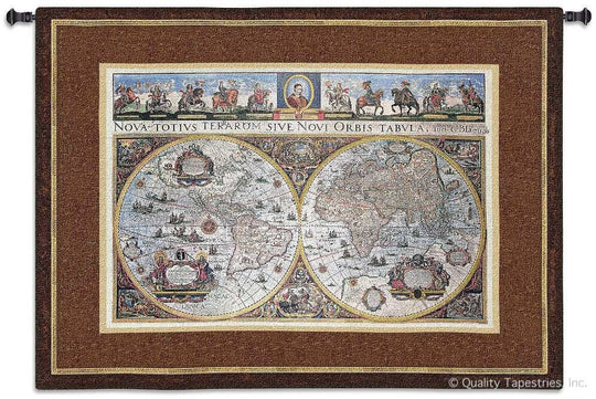 Nova Terrarum Orbis World Map Wall Tapestry