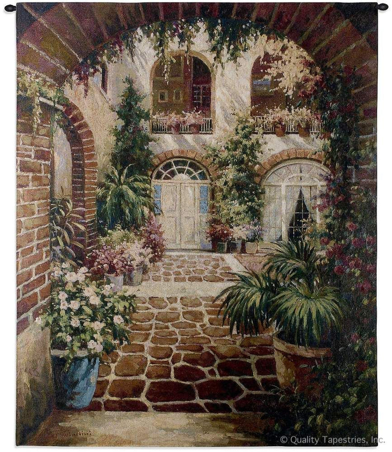 Courtyard Vista Wall Tapestry