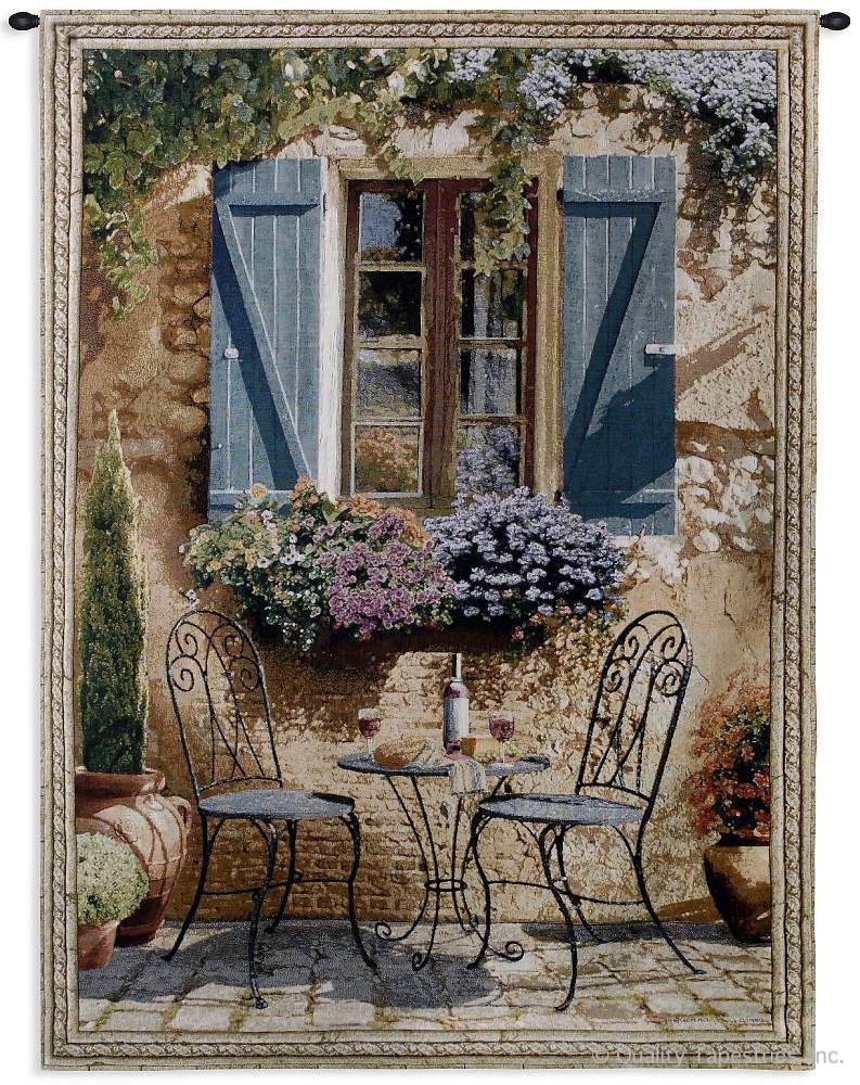 Bistro With Wine Wall Tapestry