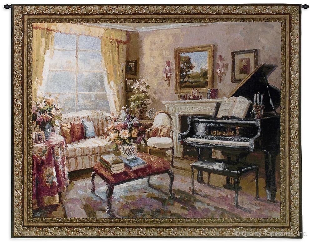 Music Room Grand Piano Wall Tapestry