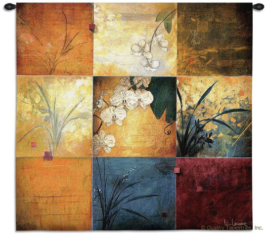 Li-Leger Orchid Nine Patch Wall Tapestry