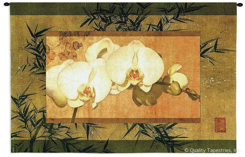 Bamboo and Orchids II Wall Tapestry