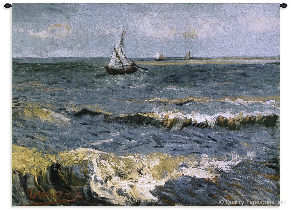 Seascape Near Les Saintes-Maries-de-la-Mer Wall Tapestry