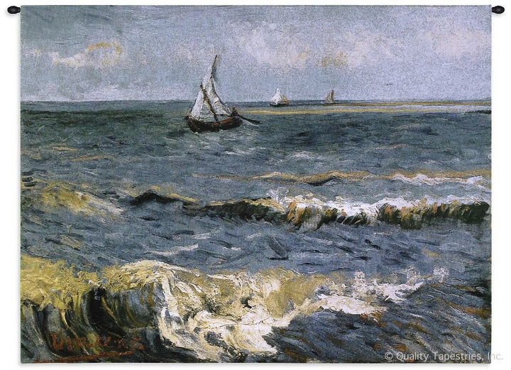 Seascape Near Les Saintes-Maries-de-la-Mer Wall Tapestry