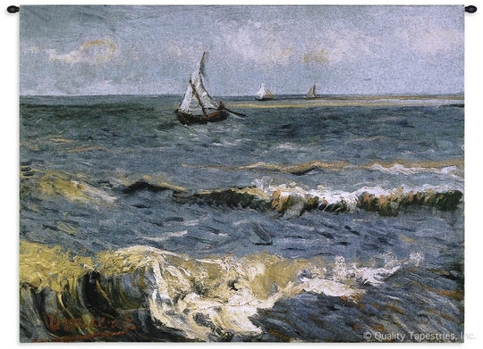 Seascape Near Les Saintes-Maries-de-la-Mer Wall Tapestry