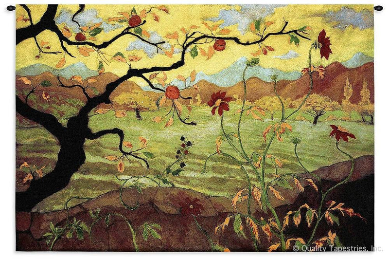 Apple Tree With Red Fruit Wall Tapestry