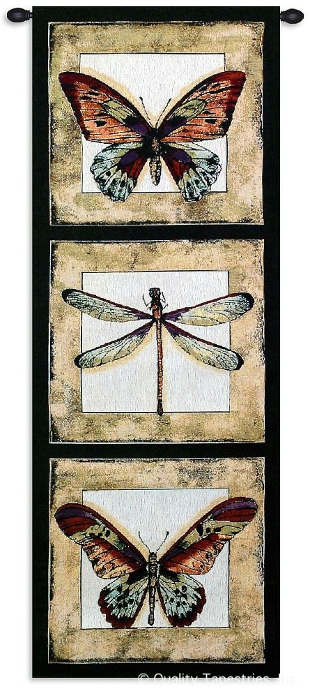 Dragonfly & Butterflies I Wall Tapestry