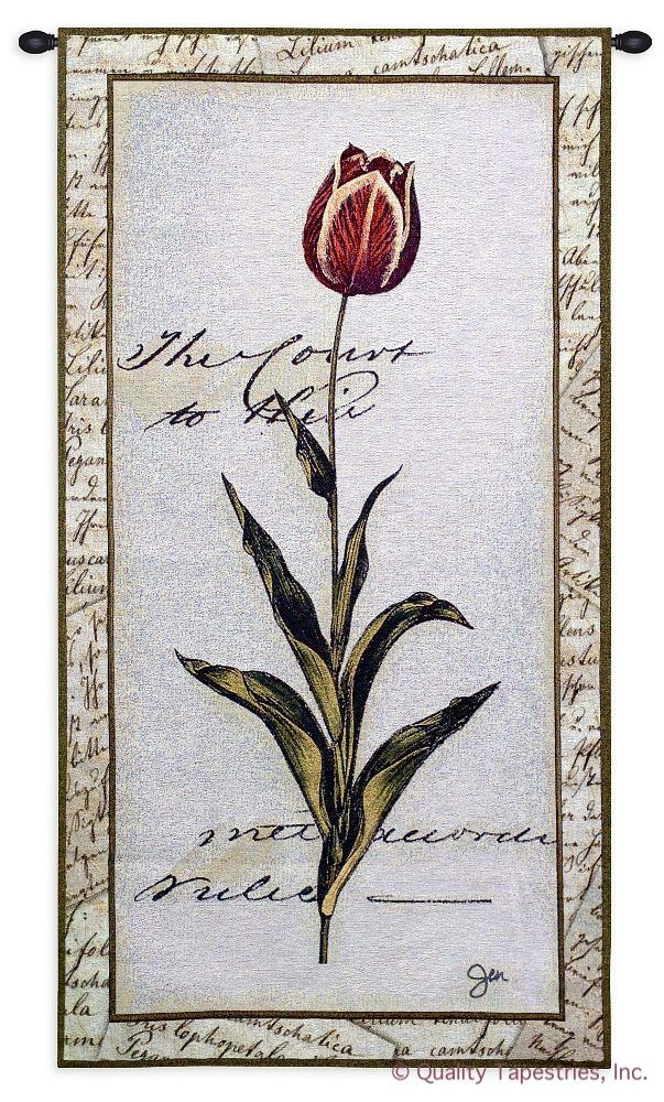 Pink Tulip II Flower Vintage Wall Tapestry
