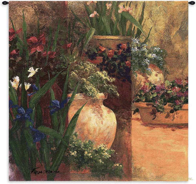 Flower Pots Wall Tapestry