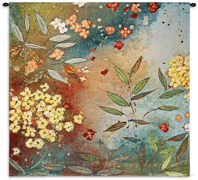 Flowers in the Mist Wall Tapestry
