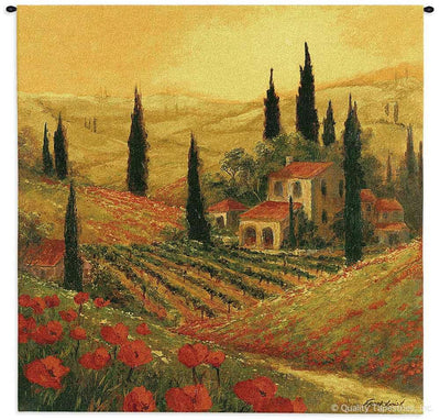 Poppies of Tuscany Wall Tapestry