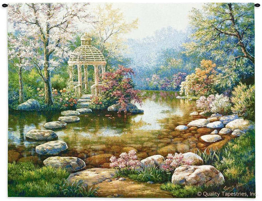 Gazebo by Water Brook Wall Tapestry