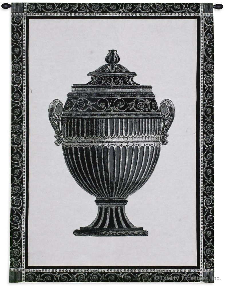 Empire Urn Black & White I Wall Tapestry