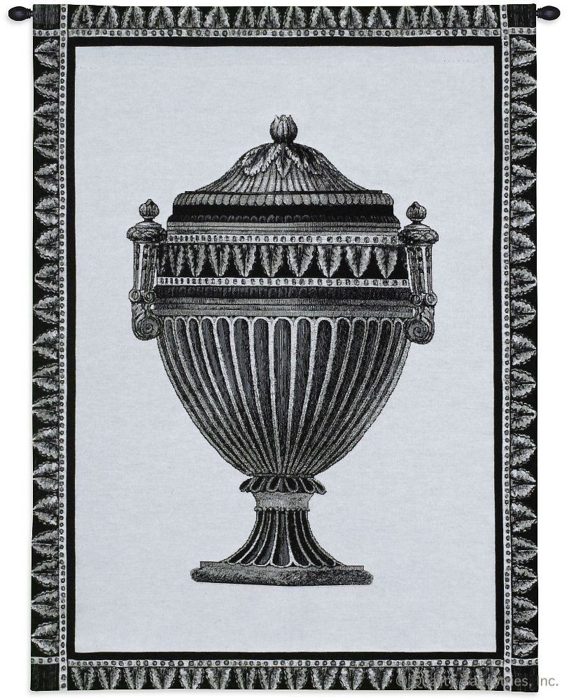 Empire Urn Black & White II Wall Tapestry