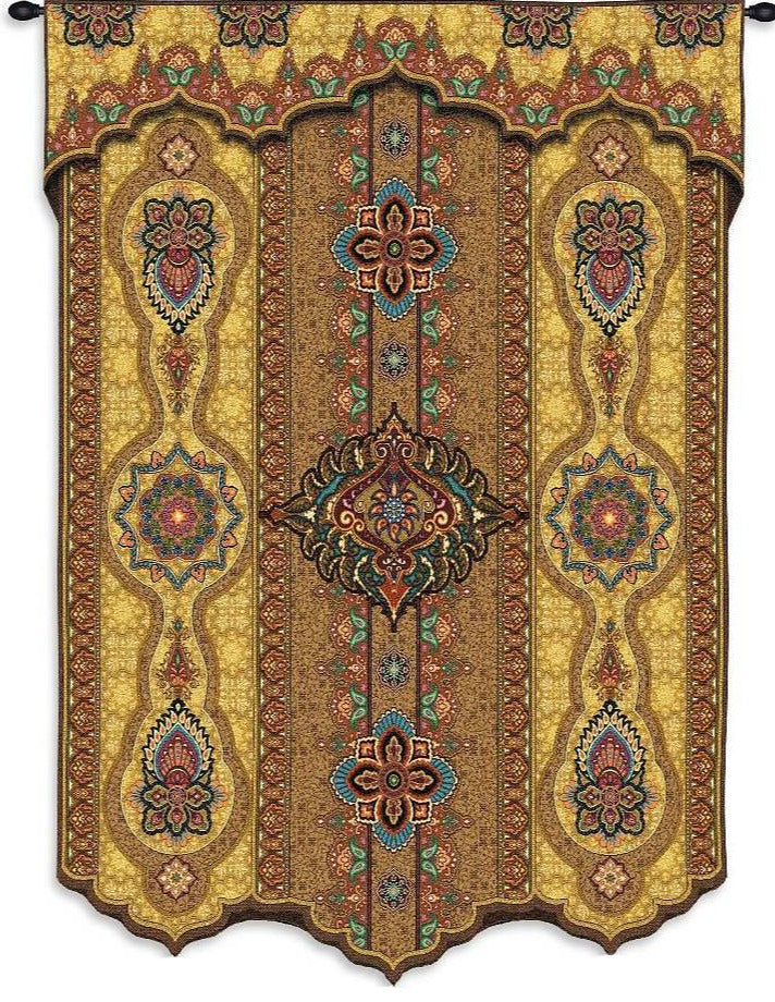 Indian Prema Zari Gold Wall Tapestry