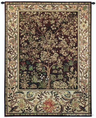 Tree of Life Umber Green William Morris Wall Tapestry