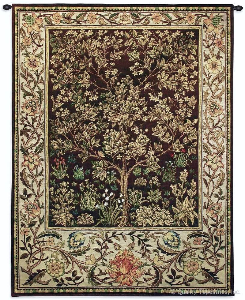 Tree of Life Umber Green William Morris Wall Tapestry Quality