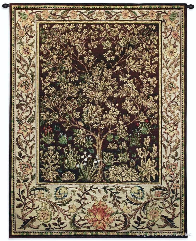 Tree of Life Umber Green William Morris Wall Tapestry