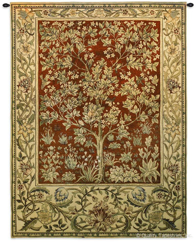 Tree of Life Ruby Red William Morris Wall Tapestry