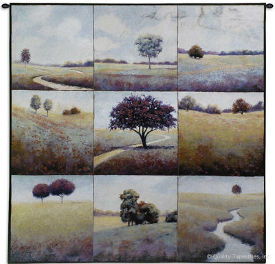 Tranquil Fields Nine Square Wall Tapestry