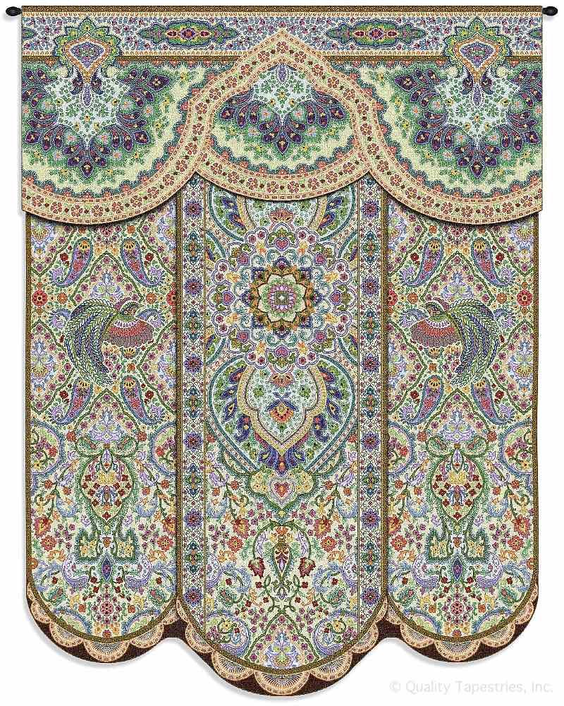 Indian Paradise Garden Wall Tapestry