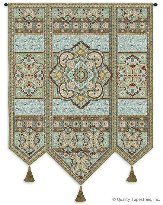 Indian Masala Mint Motif Wall Tapestry