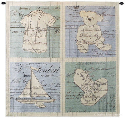 Baby Boys Vintage Toys Wall Tapestry