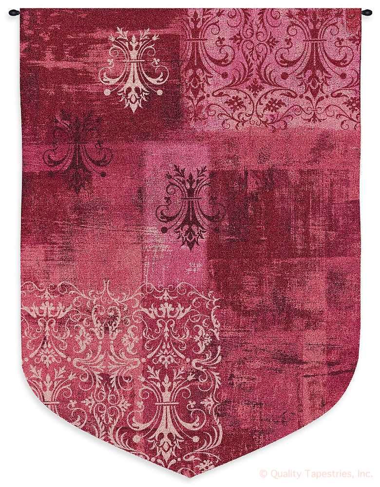 Damask Wineberry Arabian Wall Tapestry