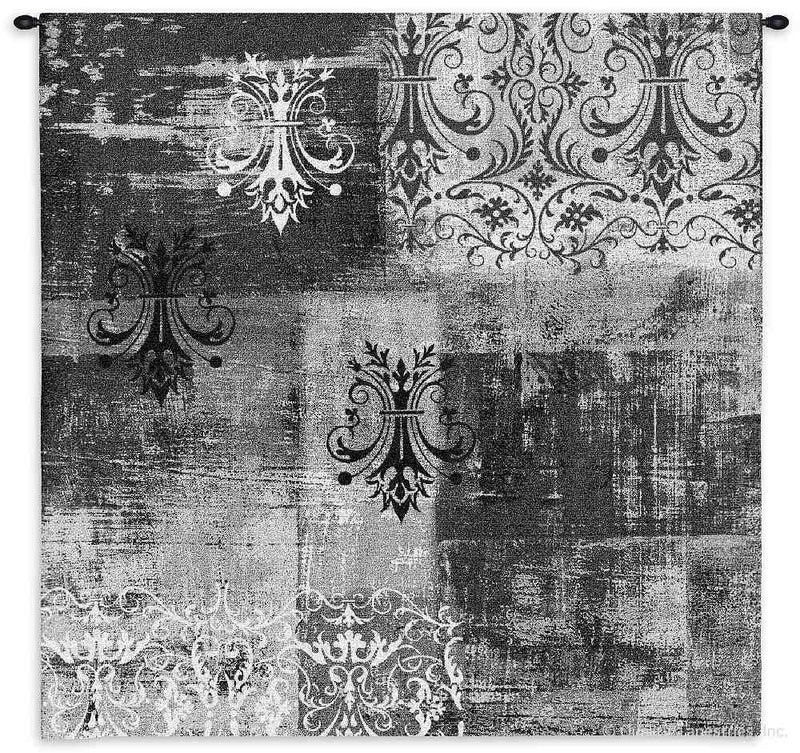Damask Brushed Steel Wall Tapestry