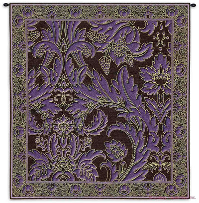Purple & Dark Brown Motif Wall Tapestry