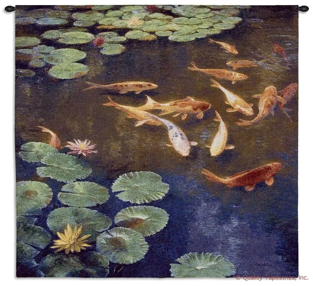 Koi Pond Wall Tapestry