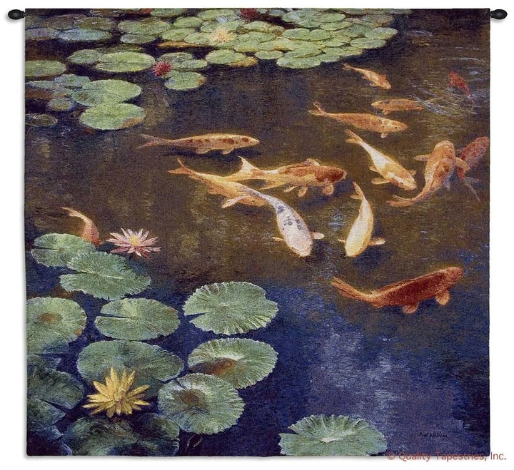 Koi Pond Wall Tapestry